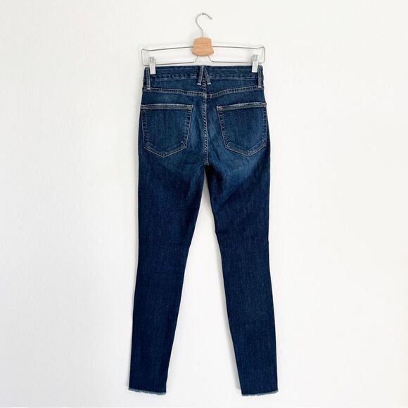 Good American Good Legs Distressed Ripped Raw Hem Size 2/26 Style GAGLRE899 - Picture 4 of 11